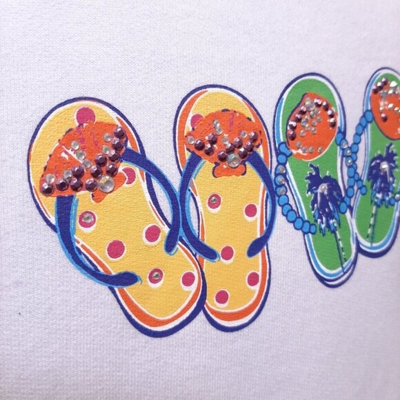 PRINCESS CRUISES Casual Beach Dress Loungewear Rhinestone Sandals Vacation - Picture 3 of 9